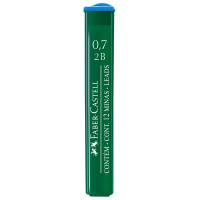Грифели для механических карандашей Faber-Castell 'Polymer', 12шт., 0,7мм, 2B