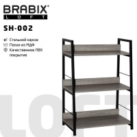 Стеллаж металлический Brabix Loft SH-002 дуб антик, 600х350х845мм