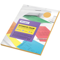 Бумага цветная OfficeSpace 'Intensive Color', A4, 80 г/м?, 100л., (оранжевый)