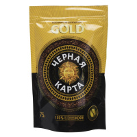 Кофе растворимый Черная Карта Gold, 75г, пакет