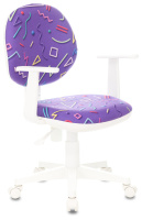 Кресло детское Бюрократ CH-W356AXSN фиолетовый Sticks 08 крестов. пластик пластик белый