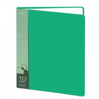 Папка файловая Бюрократ зеленая, А4, на 10 файлов, BPV10GRN