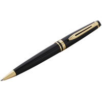 Шариковая ручка Waterman Expert Black Lacquer GT 1мм, черный/золотой корпус, S0951700