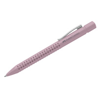 Ручка шариковая автоматическая Faber-Castell 'Grip 2010', синяя, 1,0мм, трехгран., дымчато-розовая