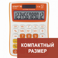 Калькулятор настольный Staff STF-6222 оранжевый, 12 разрядов