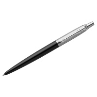 Шариковая ручка автоматическая Parker Jotter Essential M, черный/серебристый корпус, 1953184