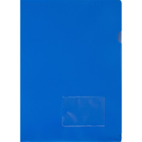 Папка уголок Attache А4 180 мкм, карман для визитки, синий 1/20шт