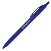 Шариковая ручка автоматическая Beifa синяя, 0.5мм, темно-синий корпус