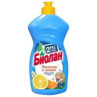 Средство для мытья посуды Биолан 450мл, апельсин-лимон